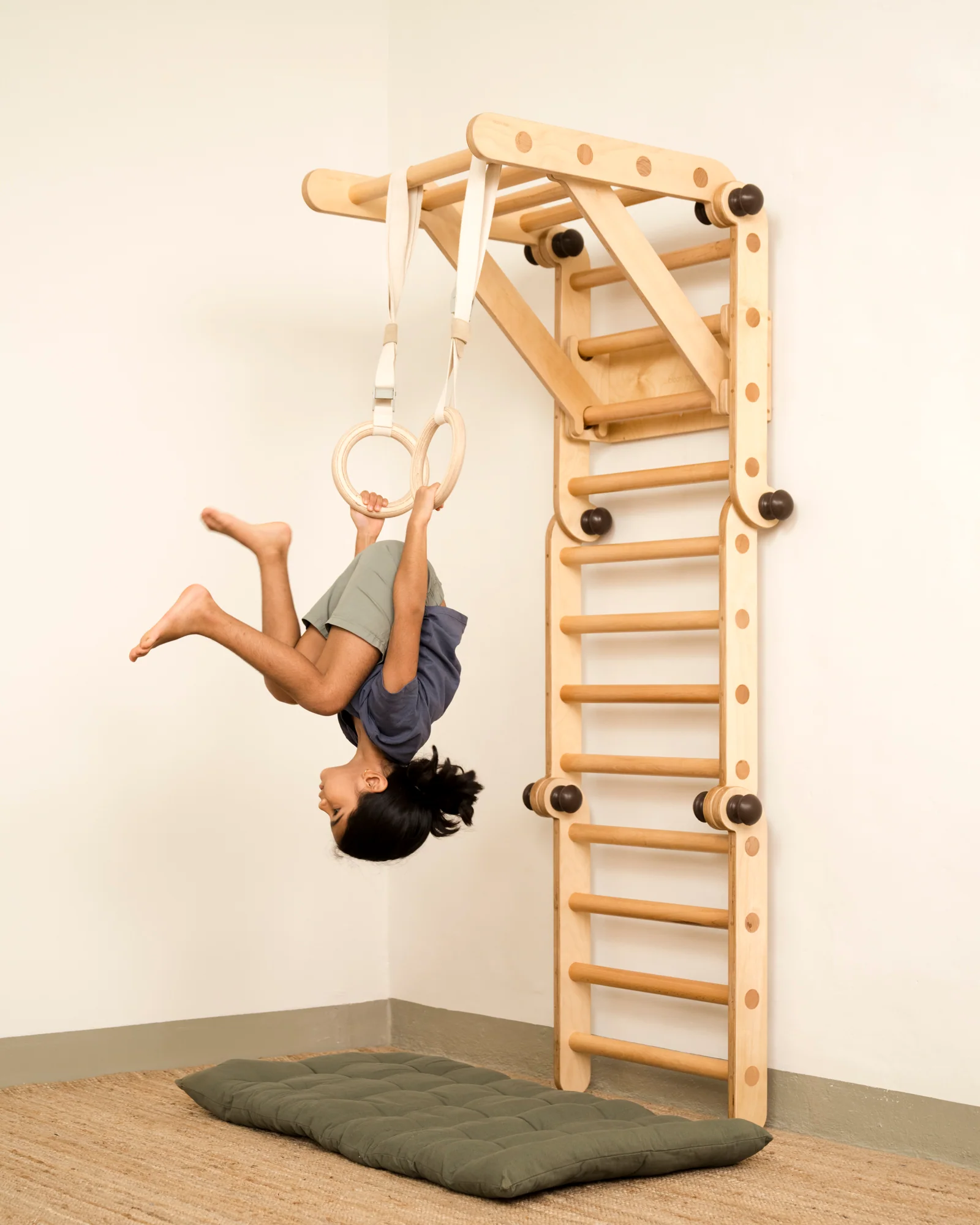 Gymnastic Rings or “Roman” Rings Attachment for Transformable Pikler Triangle - Image 4