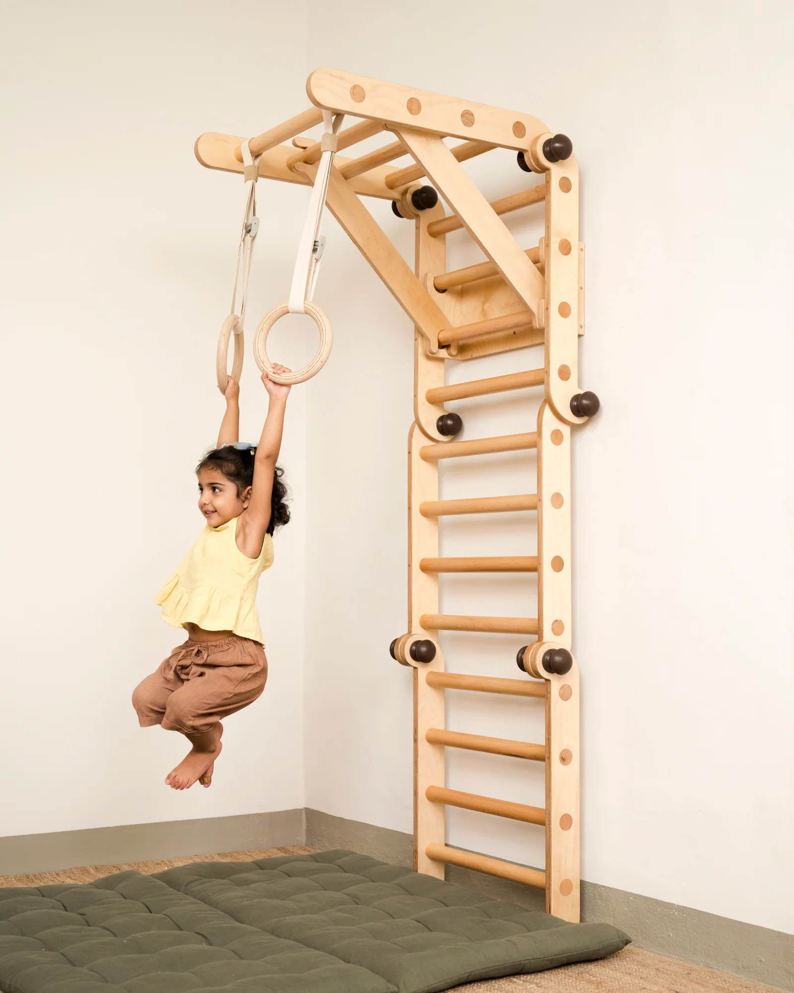 Gymnastic Rings or “Roman” Rings Attachment for Transformable Pikler Triangle - Image 8