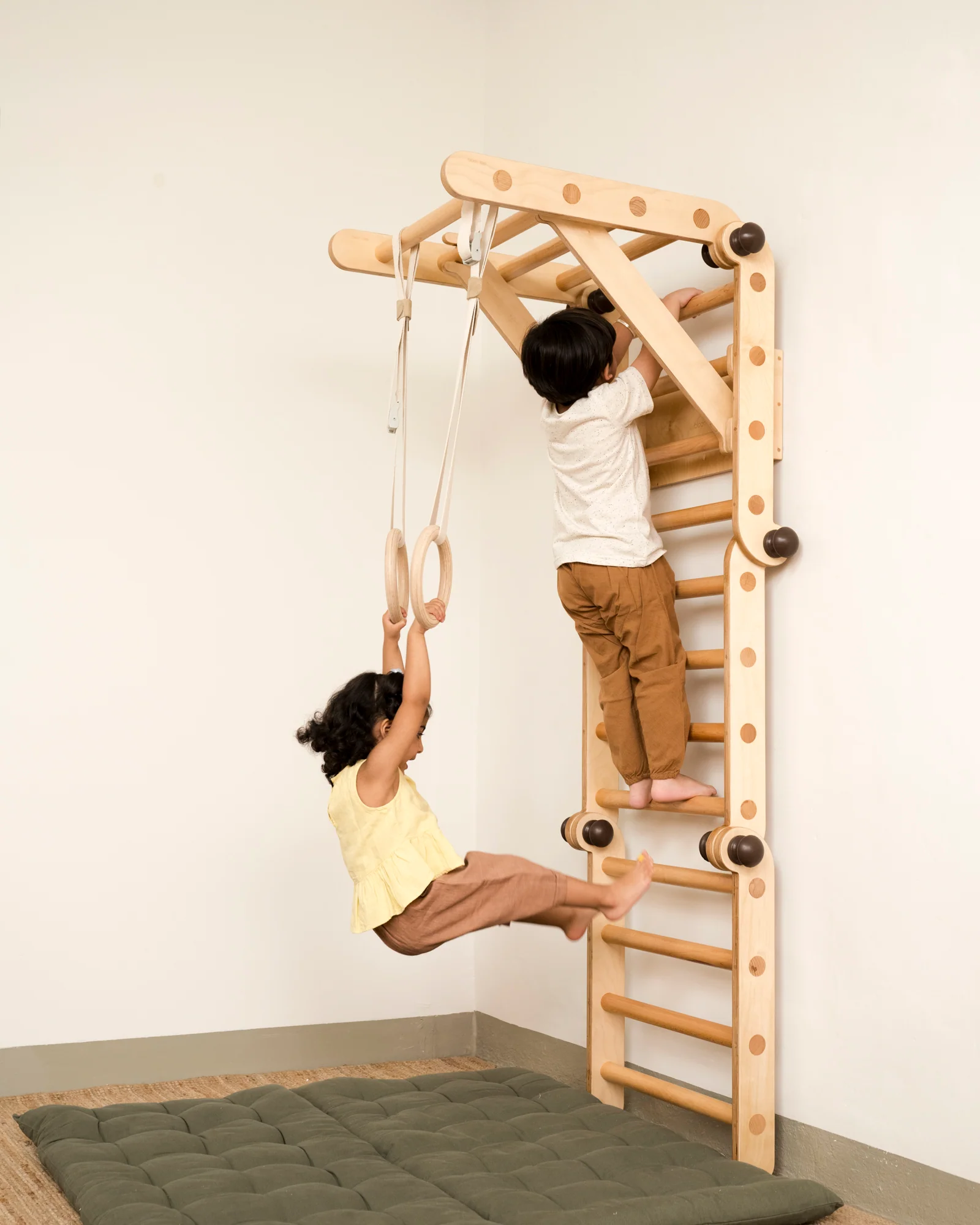 Gymnastic Rings or “Roman” Rings Attachment for Transformable Pikler Triangle - Image 9