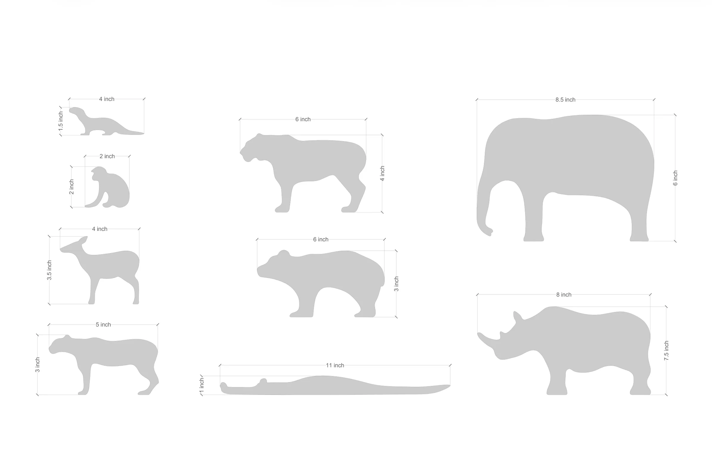 Wooden Animals from the Jungles of India - Full Set - Image 3